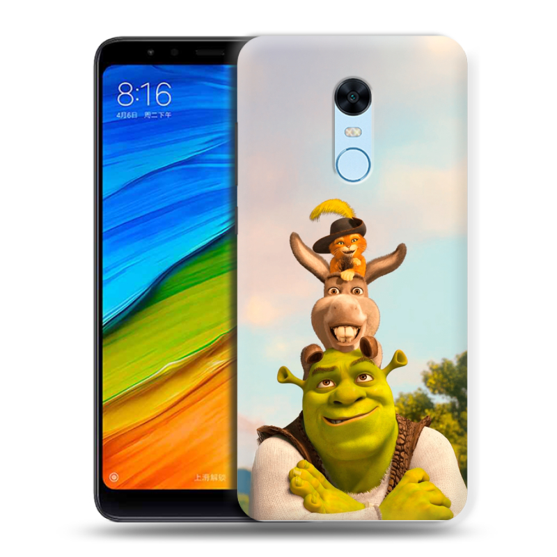 Силиконовый противоударный чехол на Xiaomi RedMi 5 Plus с принтом Шрек Shrek Силиконовый противоударный чехол на Xiaomi RedMi 5 Plus с принтом Шрек Shrek