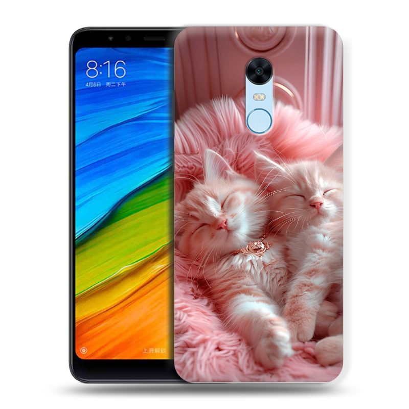 Пластиковый чехол на Xiaomi RedMi 5 Plus с принтом котята котики Пластиковый чехол на Xiaomi RedMi 5 Plus с принтом котята котики
