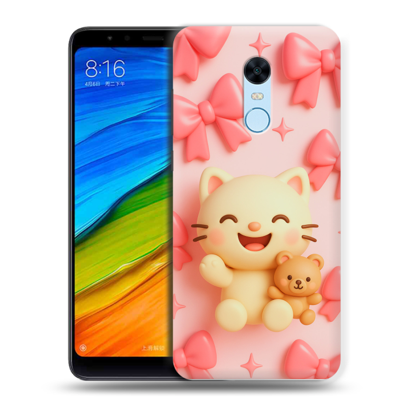 Силиконовый противоударный чехол на Xiaomi RedMi 5 Plus с принтом для девочек Силиконовый противоударный чехол на Xiaomi RedMi 5 Plus с принтом для девочек