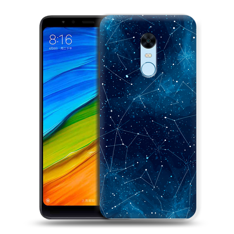 Силиконовый противоударный чехол на Xiaomi RedMi 5 Plus с принтом Космос звезды Силиконовый противоударный чехол на Xiaomi RedMi 5 Plus с принтом Космос звезды