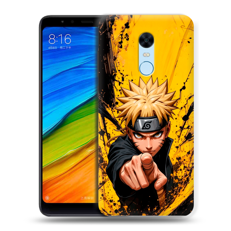 Силиконовый противоударный чехол на Xiaomi RedMi 5 Plus с принтом Naruto Наруто Силиконовый противоударный чехол на Xiaomi RedMi 5 Plus с принтом Naruto Наруто
