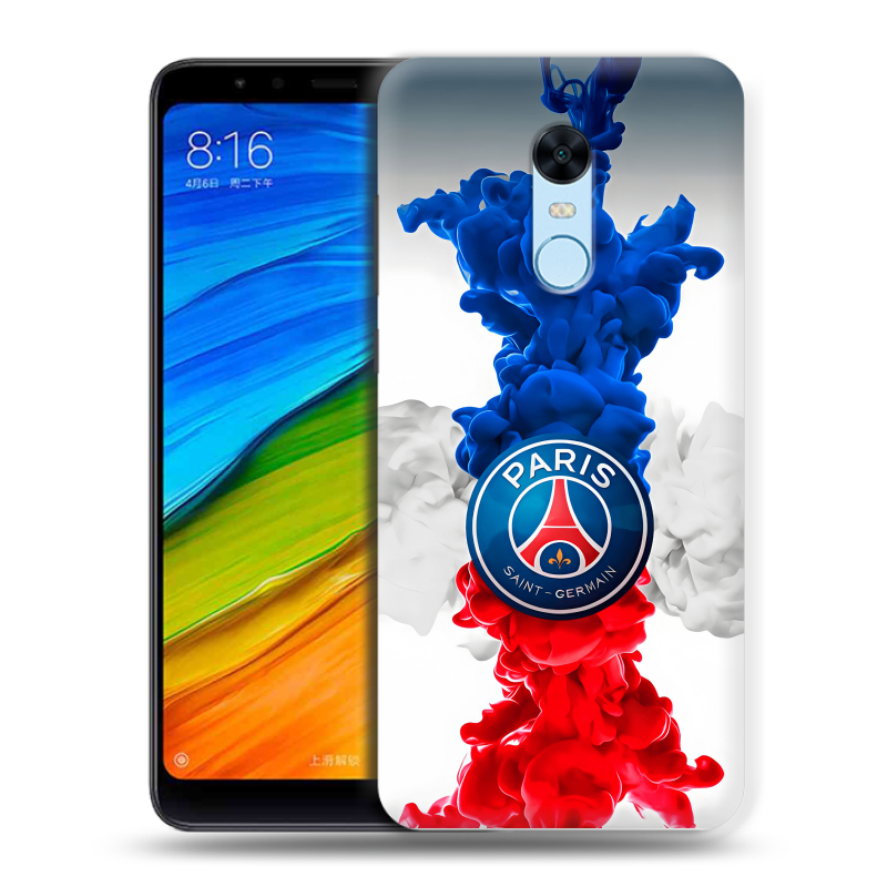 Пластиковый чехол на Xiaomi RedMi 5 Plus с принтом PSG ПСЖ Пластиковый чехол на Xiaomi RedMi 5 Plus с принтом PSG ПСЖ