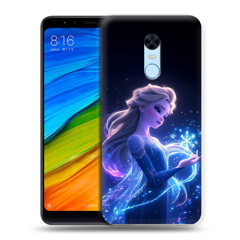 Пластиковый чехол на Xiaomi RedMi 5 Plus с принтом Холодное сердце Frozen Пластиковый чехол на Xiaomi RedMi 5 Plus с принтом Холодное сердце Frozen
