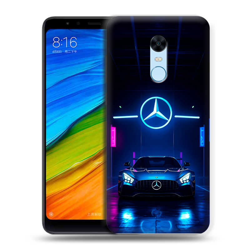 Силиконовый противоударный чехол на Xiaomi RedMi 5 Plus с принтом Mercedes Мерседес Силиконовый противоударный чехол на Xiaomi RedMi 5 Plus с принтом Mercedes Мерседес