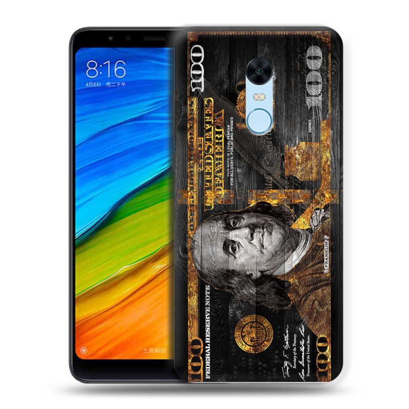 Пластиковый чехол на Xiaomi RedMi 5 Plus с принтом Доллар деньги Пластиковый чехол на Xiaomi RedMi 5 Plus с принтом Доллар деньги