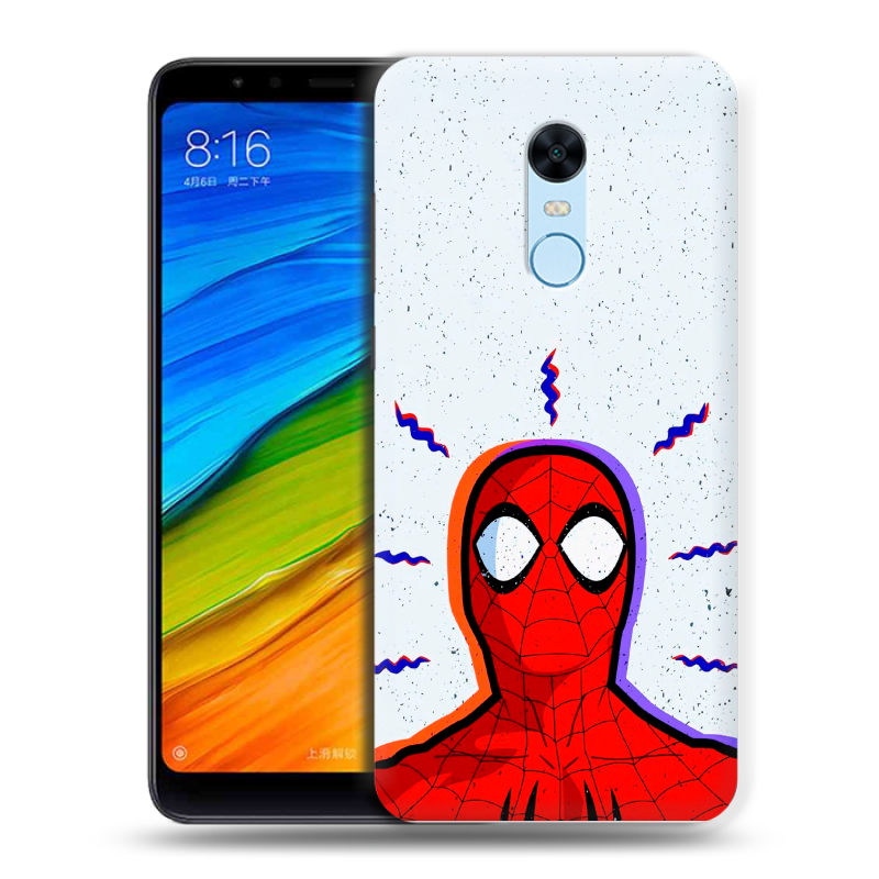 Пластиковый чехол на Xiaomi RedMi 5 Plus с принтом Spiderman Человек паук Пластиковый чехол на Xiaomi RedMi 5 Plus с принтом Spiderman Человек паук