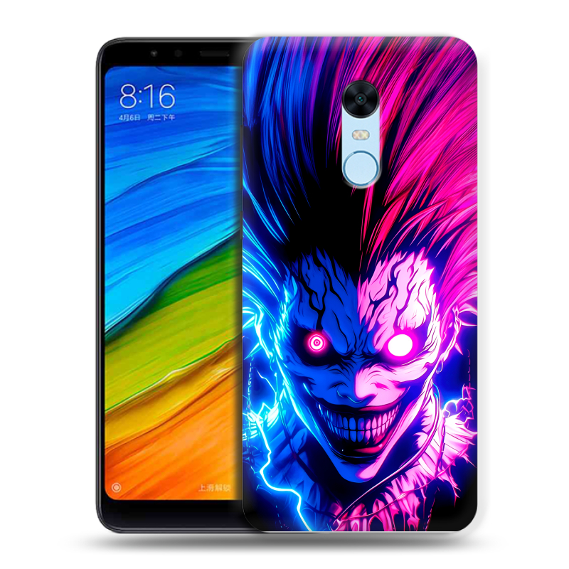 Пластиковый чехол на Xiaomi RedMi 5 Plus с принтом Death note Тетрадь смерти Пластиковый чехол на Xiaomi RedMi 5 Plus с принтом Death note Тетрадь смерти