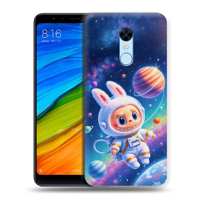 Пластиковый чехол на Xiaomi RedMi 5 Plus с принтом Labubu Лабубу Пластиковый чехол на Xiaomi RedMi 5 Plus с принтом Labubu Лабубу