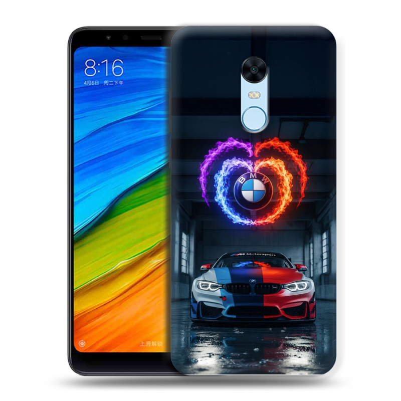 Пластиковый чехол на Xiaomi RedMi 5 Plus с принтом BMW БМВ Пластиковый чехол на Xiaomi RedMi 5 Plus с принтом BMW БМВ