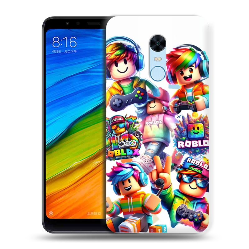 Пластиковый чехол на Xiaomi RedMi 5 Plus с принтом Roblox Роблокс Пластиковый чехол на Xiaomi RedMi 5 Plus с принтом Roblox Роблокс