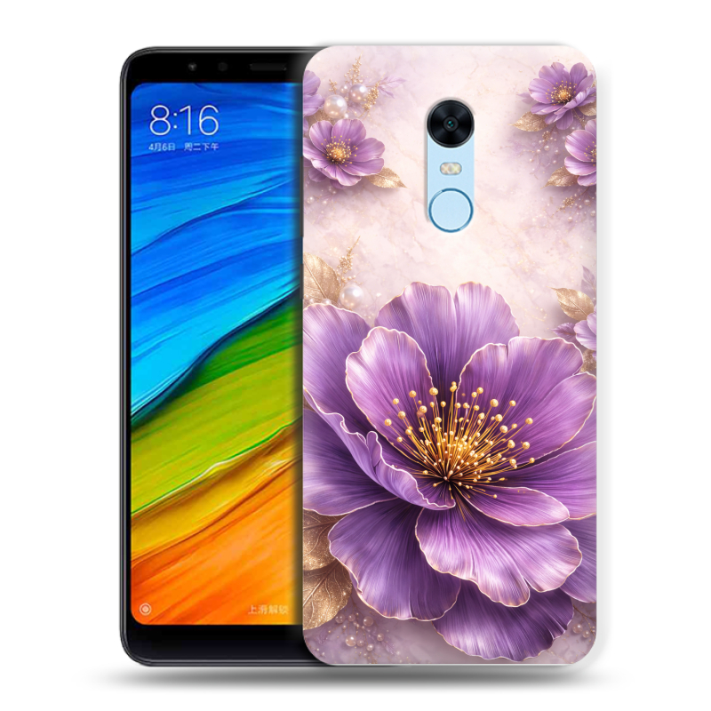 Силиконовый противоударный чехол на Xiaomi RedMi 5 Plus с принтом женский Силиконовый противоударный чехол на Xiaomi RedMi 5 Plus с принтом женский