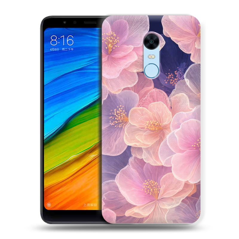 Силиконовый противоударный чехол на Xiaomi RedMi 5 Plus с принтом женский Силиконовый противоударный чехол на Xiaomi RedMi 5 Plus с принтом женский