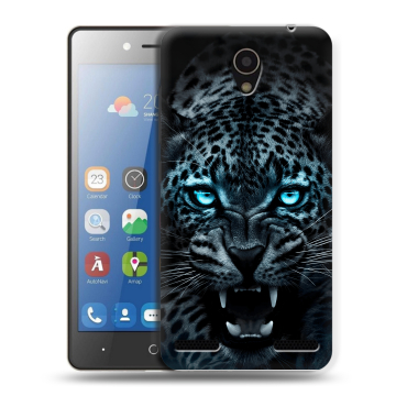 Силиконовый чехол на ZTE Blade L7 с принтом Темный леопард