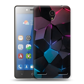 Силиконовый чехол на ZTE Blade L7 с принтом Геометрия неона