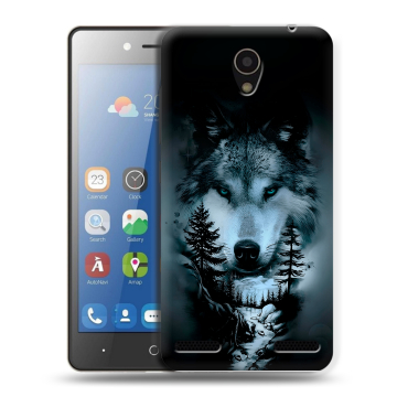 Силиконовый чехол на ZTE Blade L7 с принтом Лесной волк