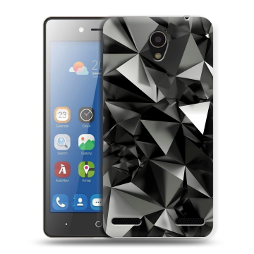 Силиконовый чехол на ZTE Blade L7 с принтом Черные кристаллы