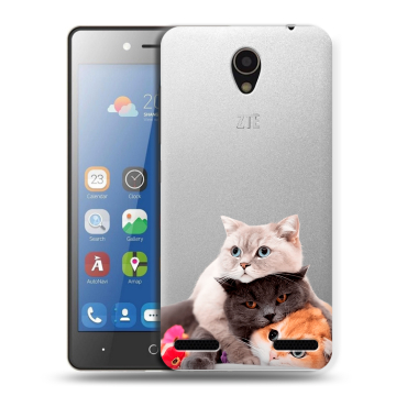 Силиконовый чехол на ZTE Blade L7 с принтом Кошки