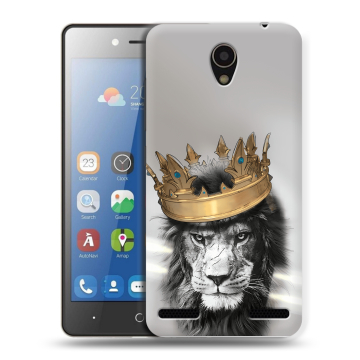 Силиконовый чехол на ZTE Blade L7 с принтом Лев с короной
