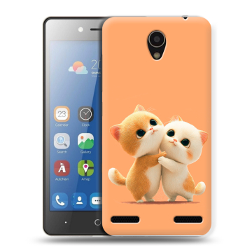 Силиконовый чехол на ZTE Blade L7 с принтом Милые котики