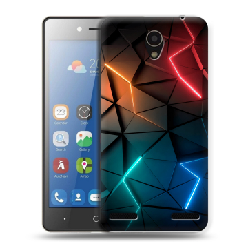 Силиконовый чехол на ZTE Blade L7 с принтом Абстракция неон Силиконовый чехол на ZTE Blade L7 с принтом Абстракция неон