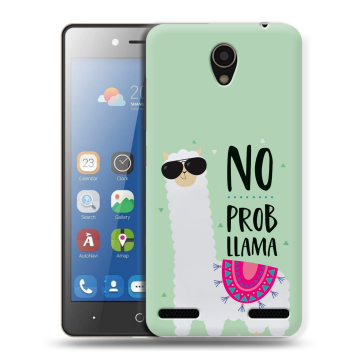 Силиконовый чехол на ZTE Blade L7 с принтом Лама