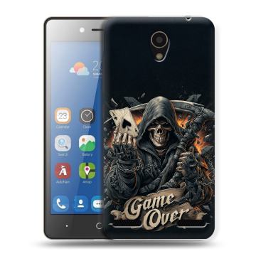 Силиконовый чехол на ZTE Blade L7 с принтом Скелет карты