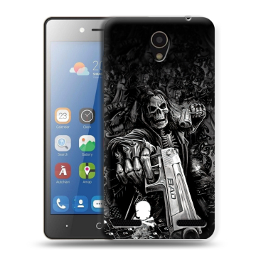 Силиконовый чехол на ZTE Blade L7 с принтом Скелет Силиконовый чехол на ZTE Blade L7 с принтом Скелет