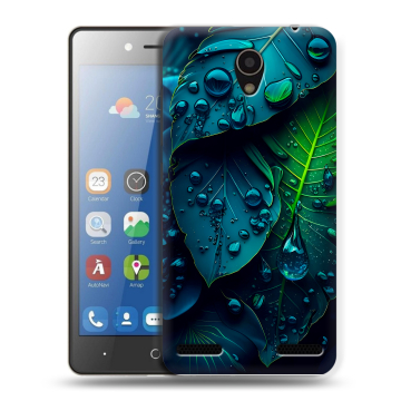 Силиконовый чехол на ZTE Blade L7 с принтом Листья