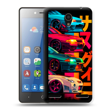 Силиконовый чехол на ZTE Blade L7 с принтом Гоночные машины