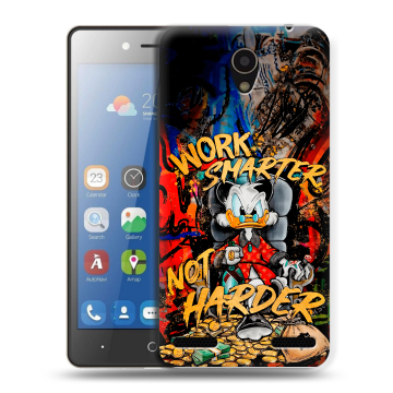 Силиконовый чехол на ZTE Blade L7 с принтом Дональд Дак Деньги