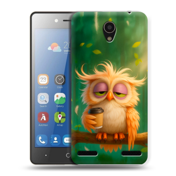 Силиконовый чехол на ZTE Blade L7 с принтом сова