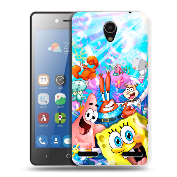 Силиконовый чехол на ZTE Blade L7 с принтом спанчбоб спанч боб
