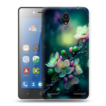 Силиконовый чехол на ZTE Blade L7 с принтом Цветы и мрамор Силиконовый чехол на ZTE Blade L7 с принтом Цветы и мрамор