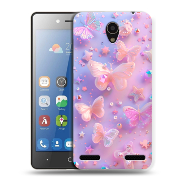 Силиконовый чехол на ZTE Blade L7 с принтом Бабочки Силиконовый чехол на ZTE Blade L7 с принтом Бабочки