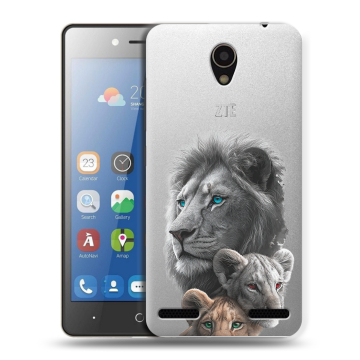 Силиконовый чехол на ZTE Blade L7 с принтом Львы