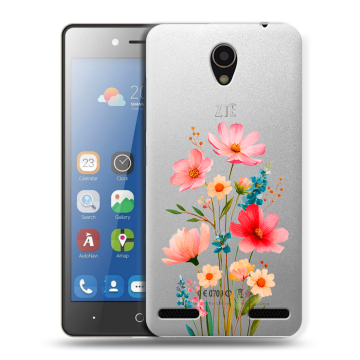 Силиконовый чехол на ZTE Blade L7 с принтом Цветы