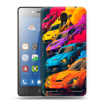 Силиконовый чехол на ZTE Blade L7 с принтом Тачки
