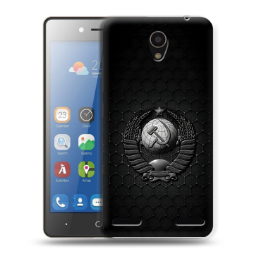 Силиконовый чехол на ZTE Blade L7 с принтом Герб Флаг СССР Силиконовый чехол на ZTE Blade L7 с принтом Герб Флаг СССР