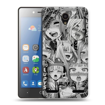Силиконовый чехол на ZTE Blade L7 с принтом Ahegao Ахегао Аниме
