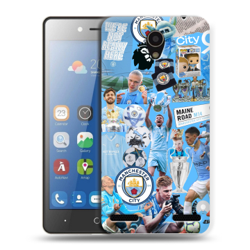 Силиконовый чехол на ZTE Blade L7 с принтом Man City Манчестер Сити