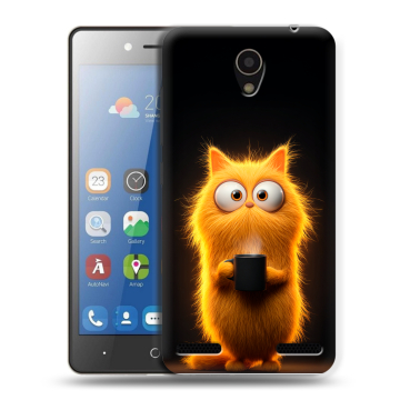 Силиконовый чехол на ZTE Blade L7 с принтом Смешной кот Силиконовый чехол на ZTE Blade L7 с принтом Смешной кот
