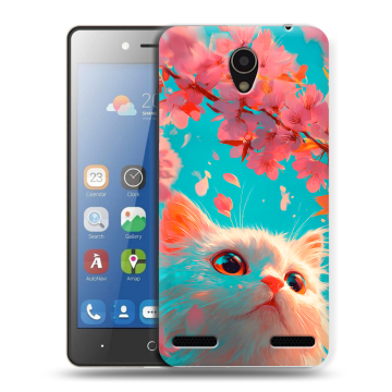 Силиконовый чехол на ZTE Blade L7 с принтом Красивый кот