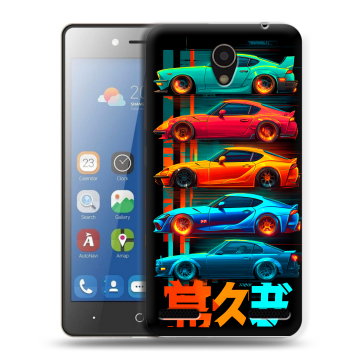 Силиконовый чехол на ZTE Blade L7 с принтом машины тачки