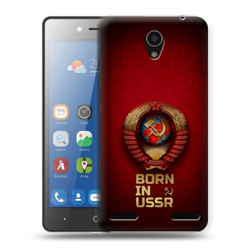 Силиконовый чехол на ZTE Blade L7 с принтом Флаг Герб СССР