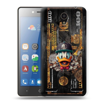 Силиконовый чехол на ZTE Blade L7 с принтом Дональд Дак Доллар