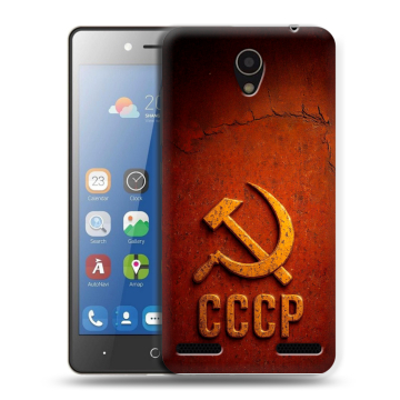 Силиконовый чехол на ZTE Blade L7 с принтом Флаг Герб СССР Силиконовый чехол на ZTE Blade L7 с принтом Флаг Герб СССР