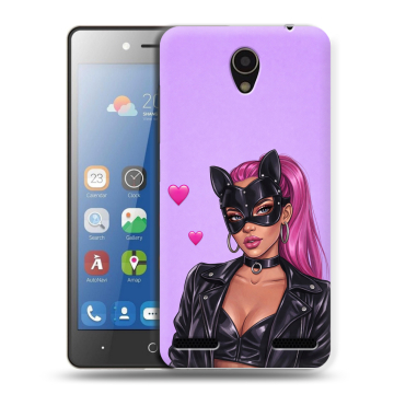 Силиконовый чехол на ZTE Blade L7 с принтом женский