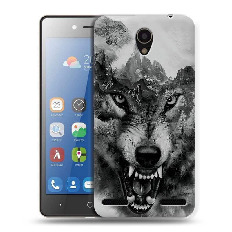 Силиконовый чехол на ZTE Blade L7 с принтом Волк Силиконовый чехол на ZTE Blade L7 с принтом Волк