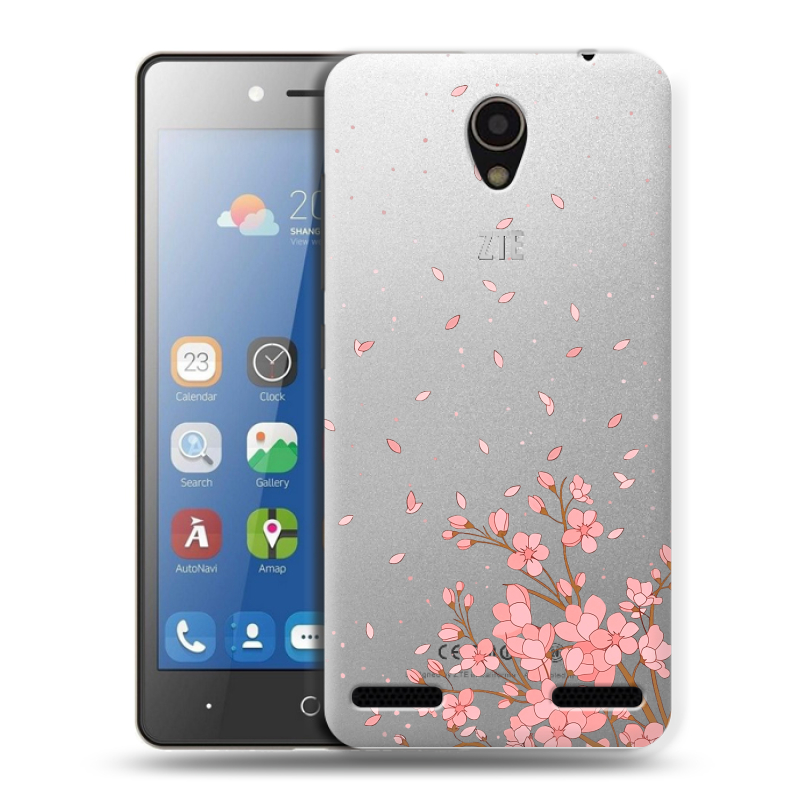 Силиконовый чехол на ZTE Blade L7 с принтом Ветка сакуры Силиконовый чехол на ZTE Blade L7 с принтом Ветка сакуры