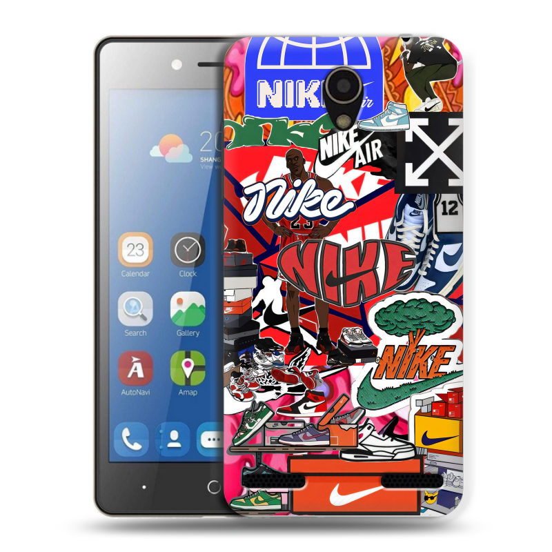 Силиконовый чехол на ZTE Blade L7 с принтом Найк Nike яркий Силиконовый чехол на ZTE Blade L7 с принтом Найк Nike яркий